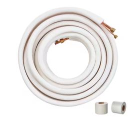 VEVOR 50 ft. Mini Split Line Set 1/4 in. and 1/2 in. O.D Copper Pipes Tubing and Triple-Layer Insulation for Air Conditioning