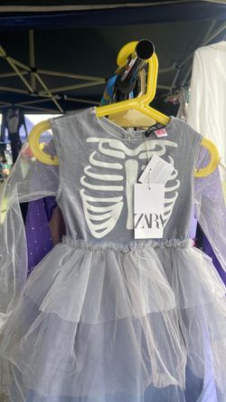 Zara girls skeleton dress