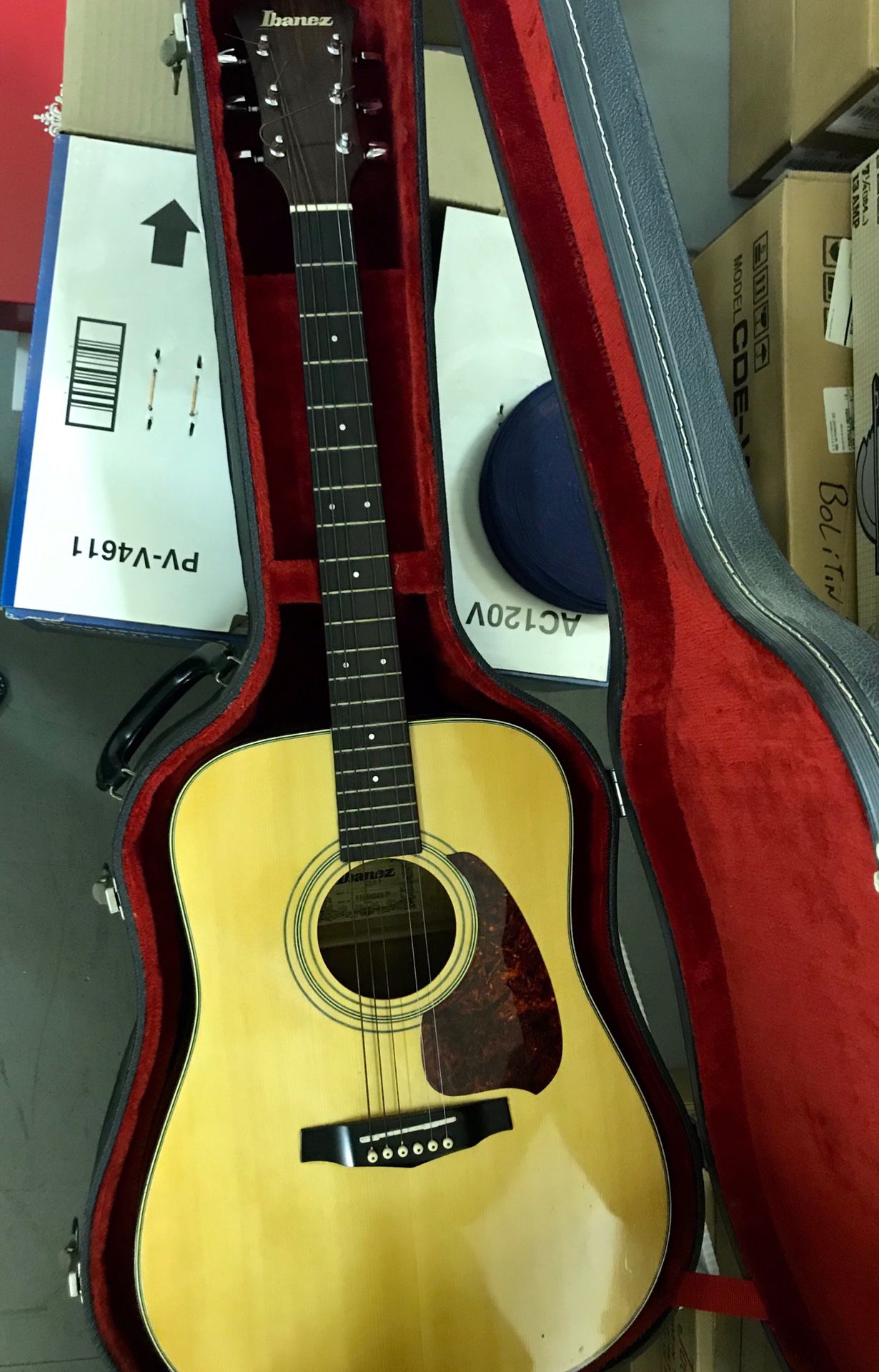 Ibanez v300 acoustic guitar with case
