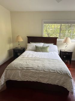 Queen Bed Frame with mattress
