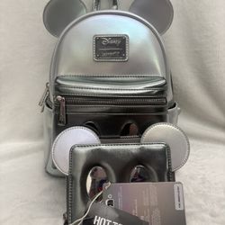 NWT Disney100 Loungefly Mini Backpack With Wallet