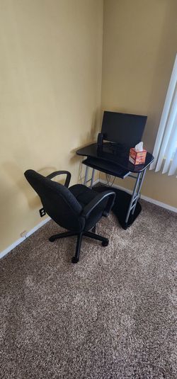 Computer desk and chair