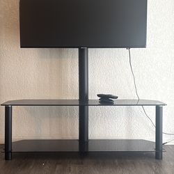 Black glass tv stand for sale