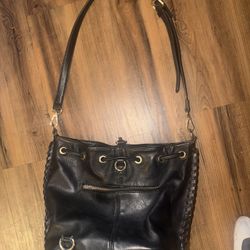 Black Leather Purse 
