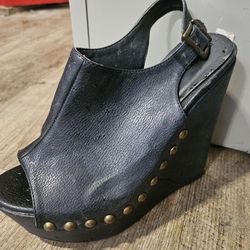 Leather Platform Heels