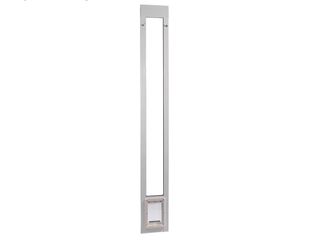 Ideal Pet Products Aluminum Pet Patio Door, 5" x 7" Flap Size Adjustable Height 77-5/8" to 80-3/8", White