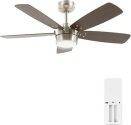 Ceiling Fan Brushed Nickel with Remote