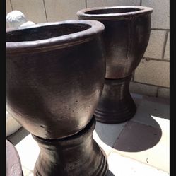 New Flower Pots Made Out Of Cement Perfect Gift 