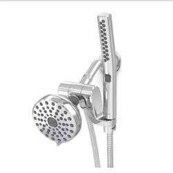 Waterpik 12-spray 5 in. High PressureDual Shower Head and Handheld Shower Head in Chrome