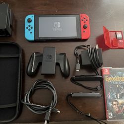 Nintendo Switch System With Games 