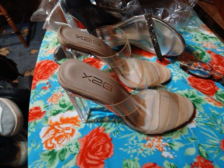 Clear Heels Size5and Half