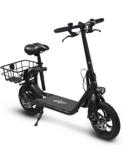 350W 36V 20 Miles Long-range Battery Foldable Easy Carry Portable Design, Adult Electric Bicycle Scooter Up to 15.5 mph Commuter Scooter, 12 in Tires 