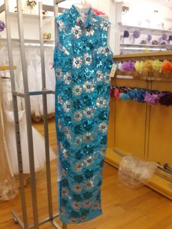 Mandarin sequin dress