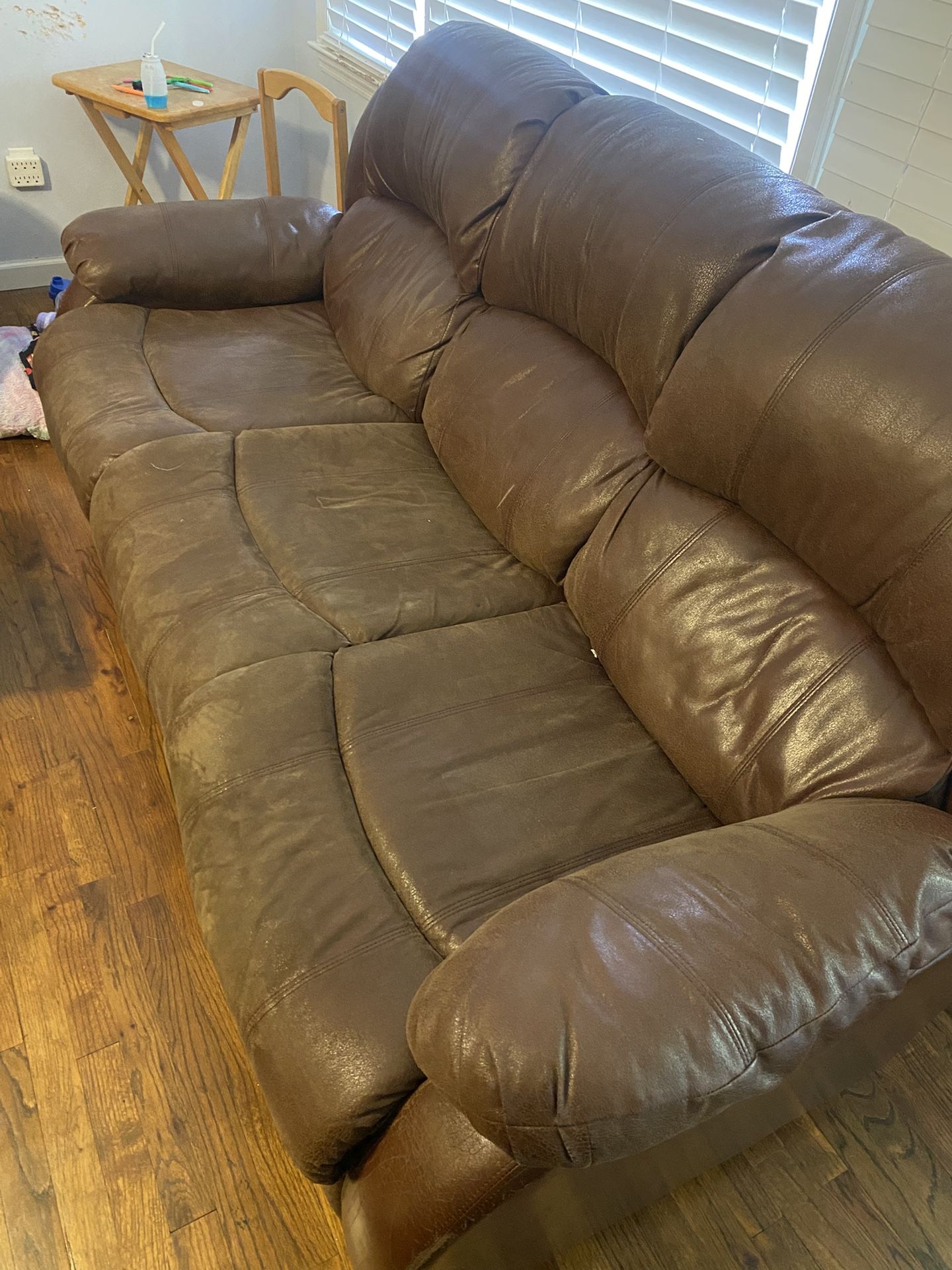Brown Leather Couch