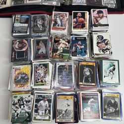 Lot of baseball and football cards, approximately 1800 pieces
