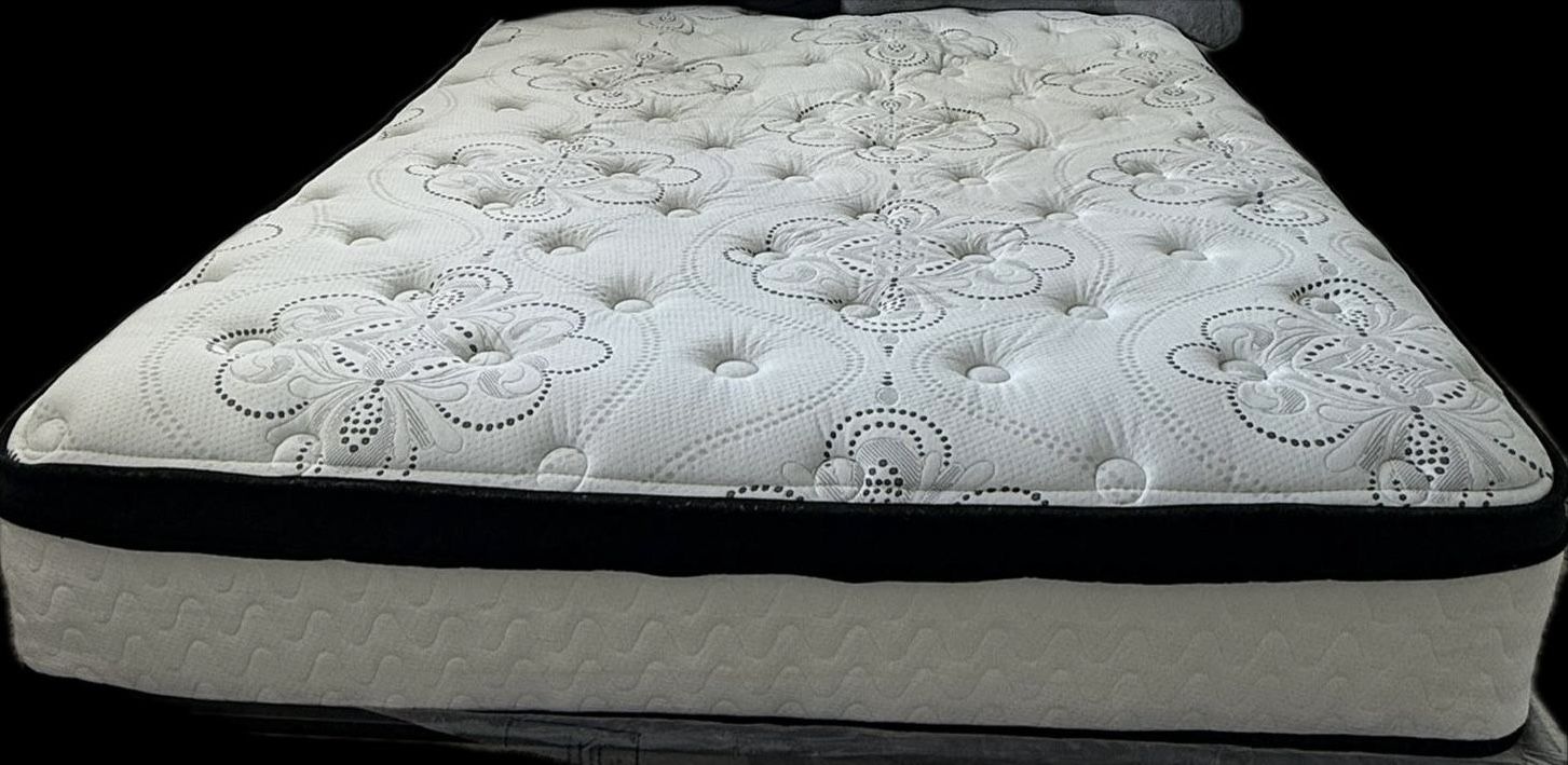 12” Queen Size Hybrid mattress medium Firm with Cooling Gel Memory Foam (Very comfortable)