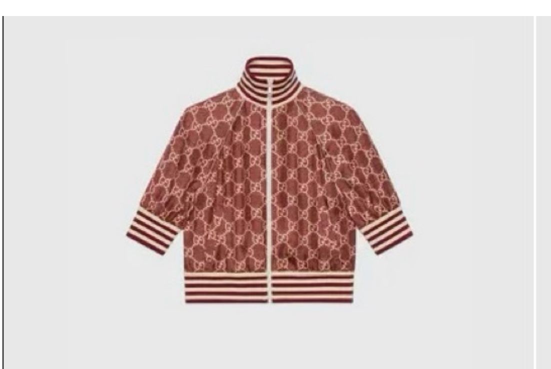 Gg supreme print silk jacket & shorts worn once for concert comes with dust bag 