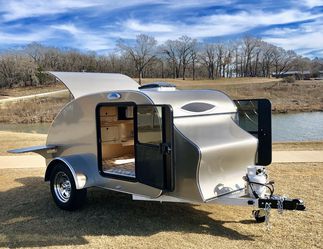 This is a fully hand built teardrop camper, we have built this from ground up.