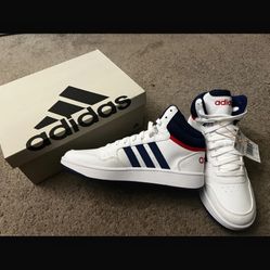 Adidas Hoops 3.0 Mid K Basketball Sneakers 