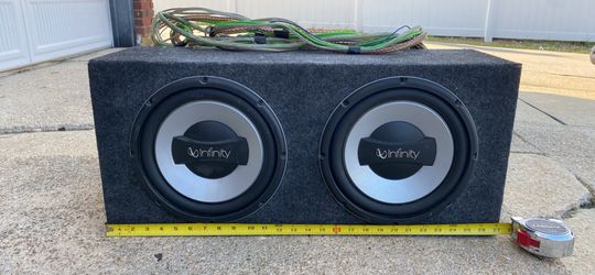 Infinity Car Amplifier, plus Subwoofers Amp and Subwoofers with custom box