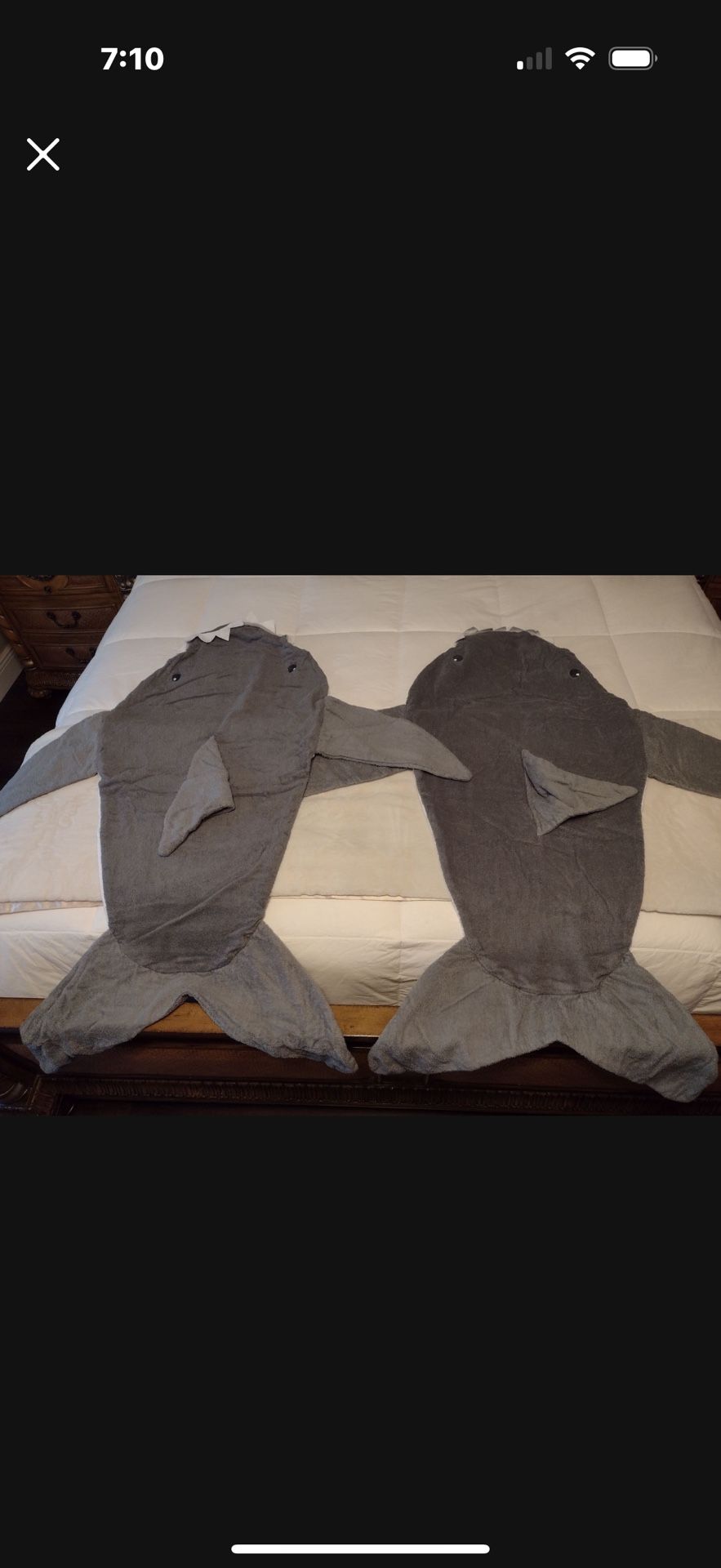 Shark Towel Sack For Kids. New Without Tags. Set Of Two