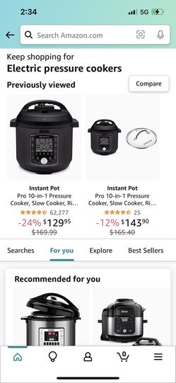 Instant Pot Pro 10-in-1 Pressure Cooker 6 Quarter Black #1102 for Sale in  Murfreesboro, TN - OfferUp