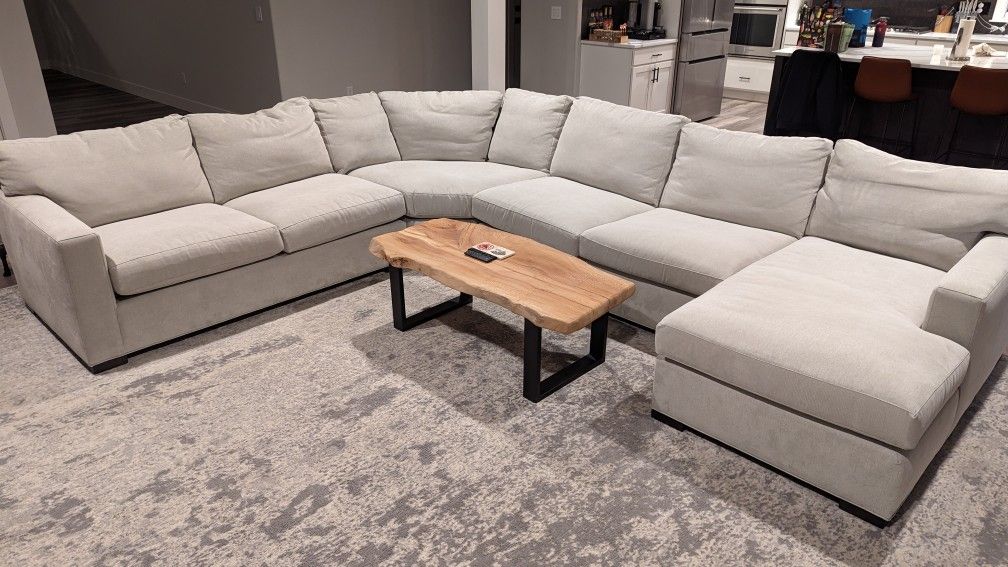 Crate & Barrel Axis Couch, 4 Piece, Tan