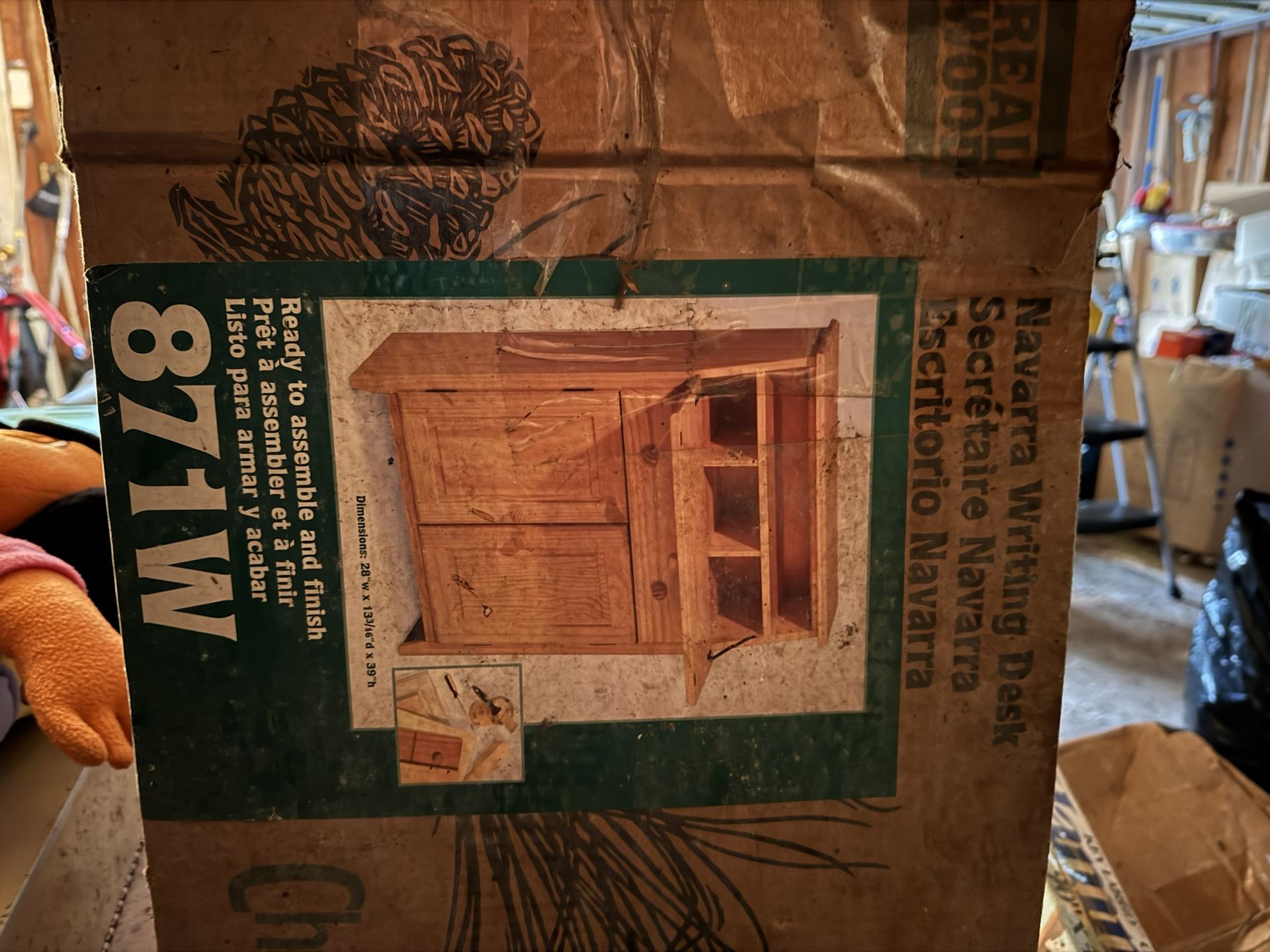 Real Wood Navarro Writing Desk / Table / Cabinet / Dresser