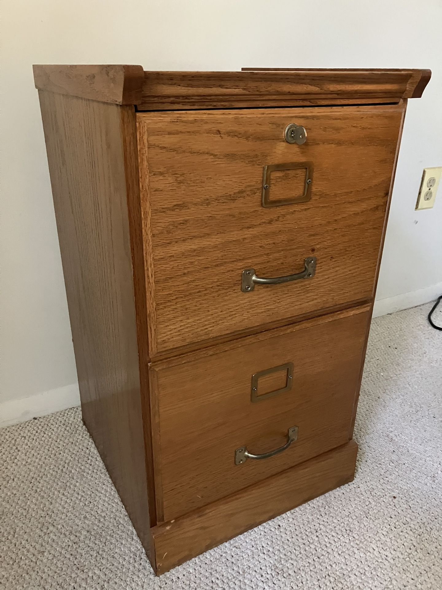 Wood 2-drawer Filing Cabinet