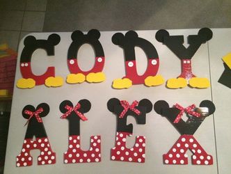 Minnie and mickey letters