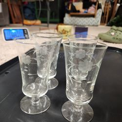 vintage 4 piece parfait dish