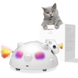 New-Pop and Play Interactive Cat Toys for Indoor Cats, Automatic,Moving Mouse Catch Toy