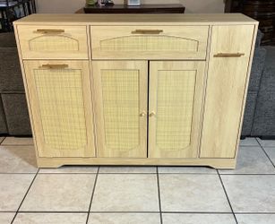 Kitchen Island on Wheels - with Drop Leaf Breakfast Bar