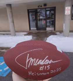 Fernando Mendoza Signed Autograph Football Indiana Hoosiers National Champs 