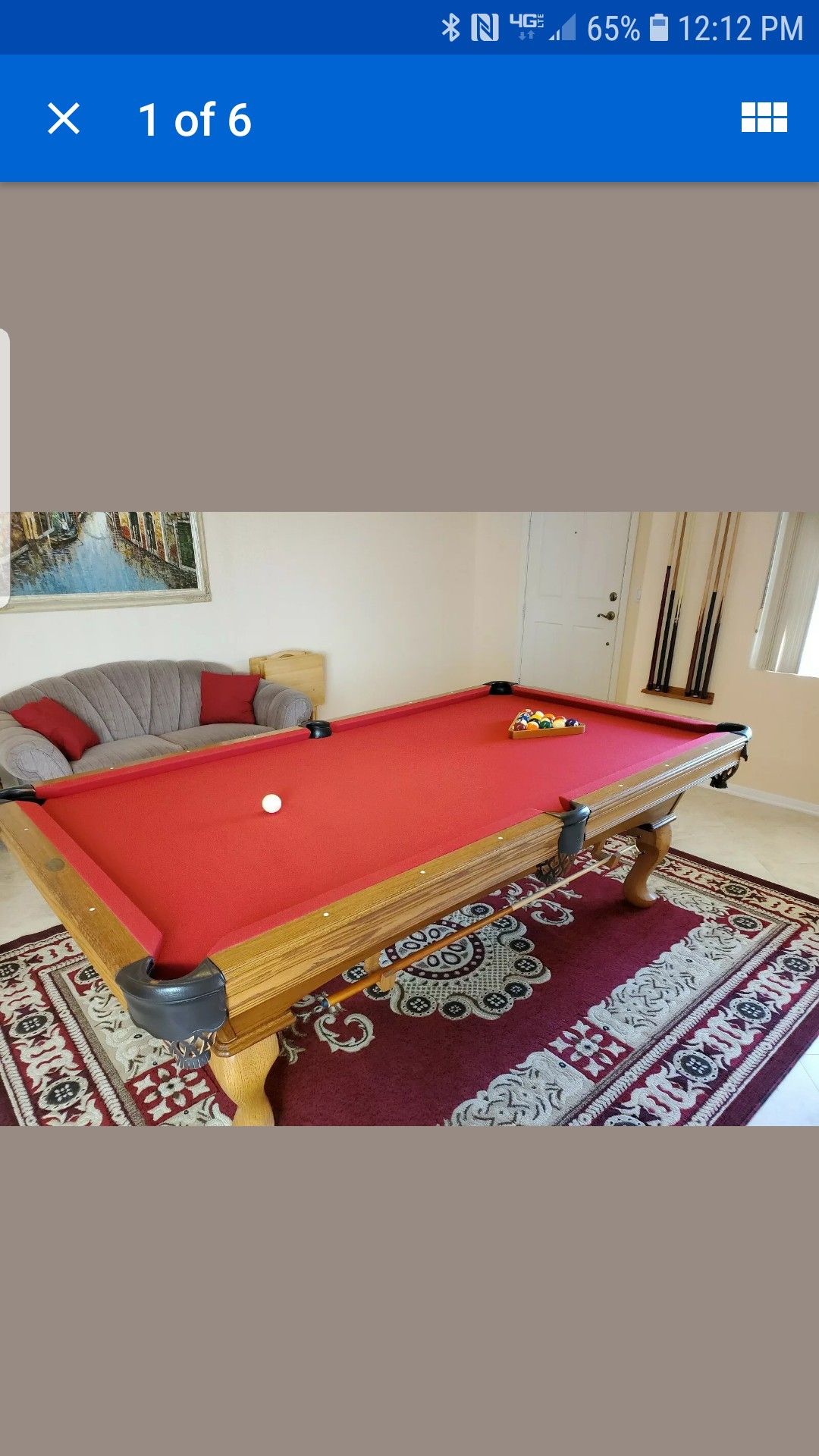 Olhaussen. Quality pool table for sale great condition three-piece slate