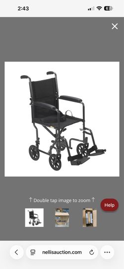 Drive Medical Lightweight Folding Transport Wheelchair — Swing-Away Footrests — Silver