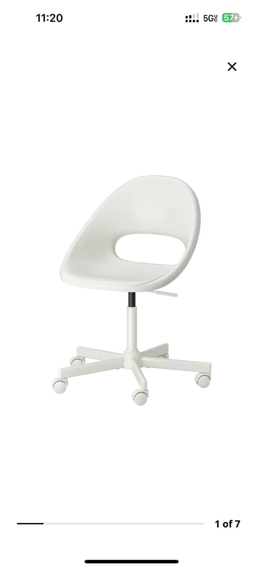 LOBERGET / MALSKÄR Swivel chair, white