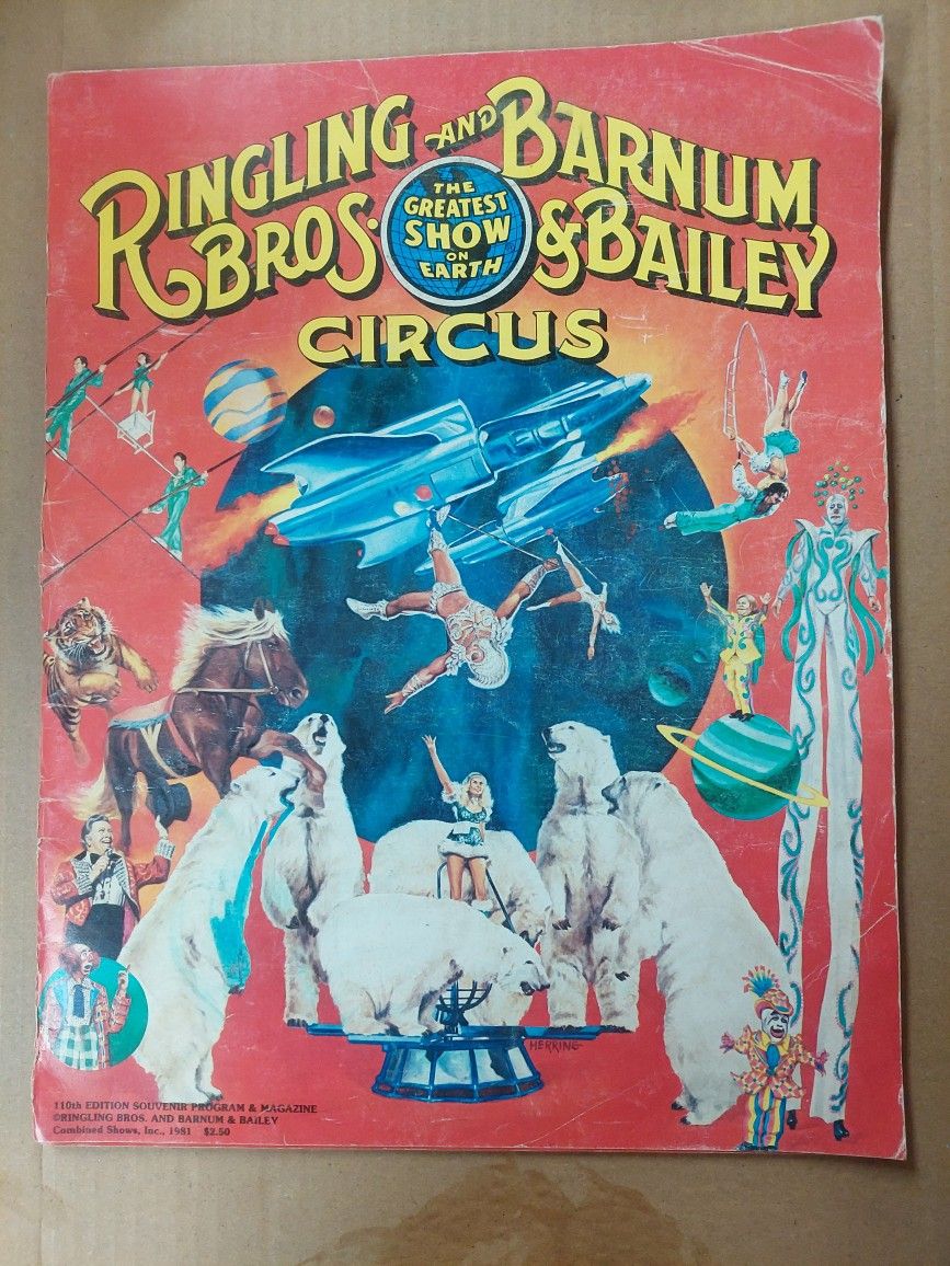 Vintage 1981 Barnum And Bailey Program
