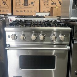 Viking 30”Wide All Gas Range Stove Stainless Steel 4Burners