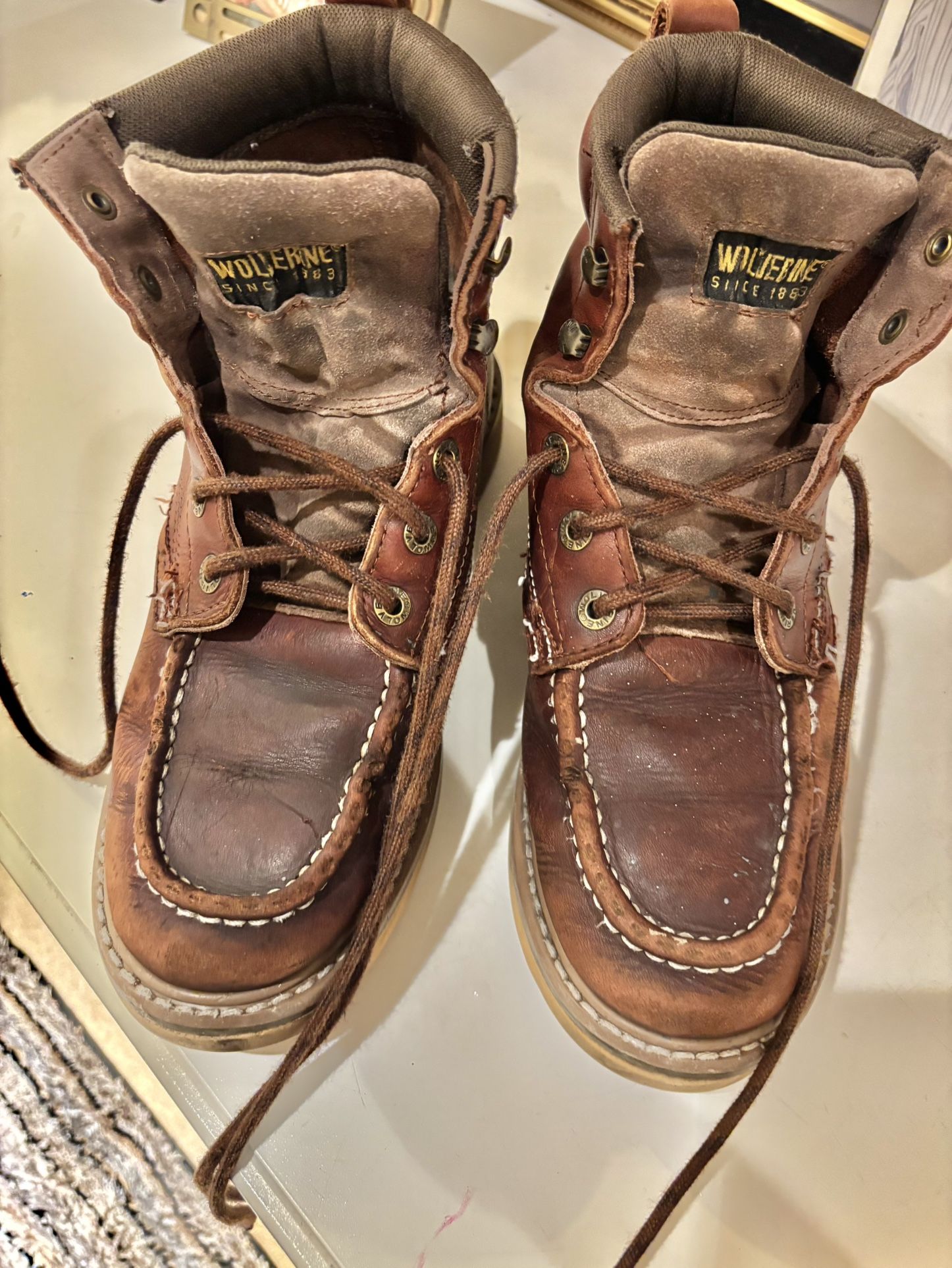 WOLVERINE MOC TOE WORK BOOTS