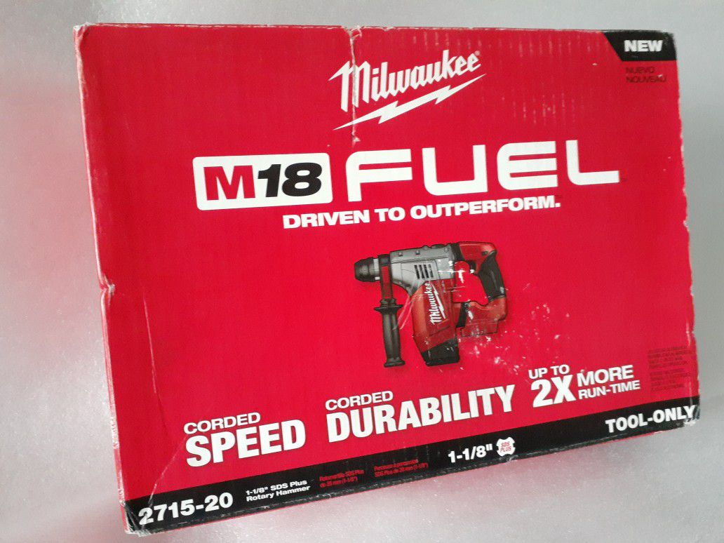 Milwaukee M18 Fuel Brushless Rotary Hammer *SDS-Plus 1-1/8" NEW