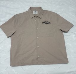 Hollister Boxy Crop Short-Sleeve "Rider's Supply" Workwear Shirt