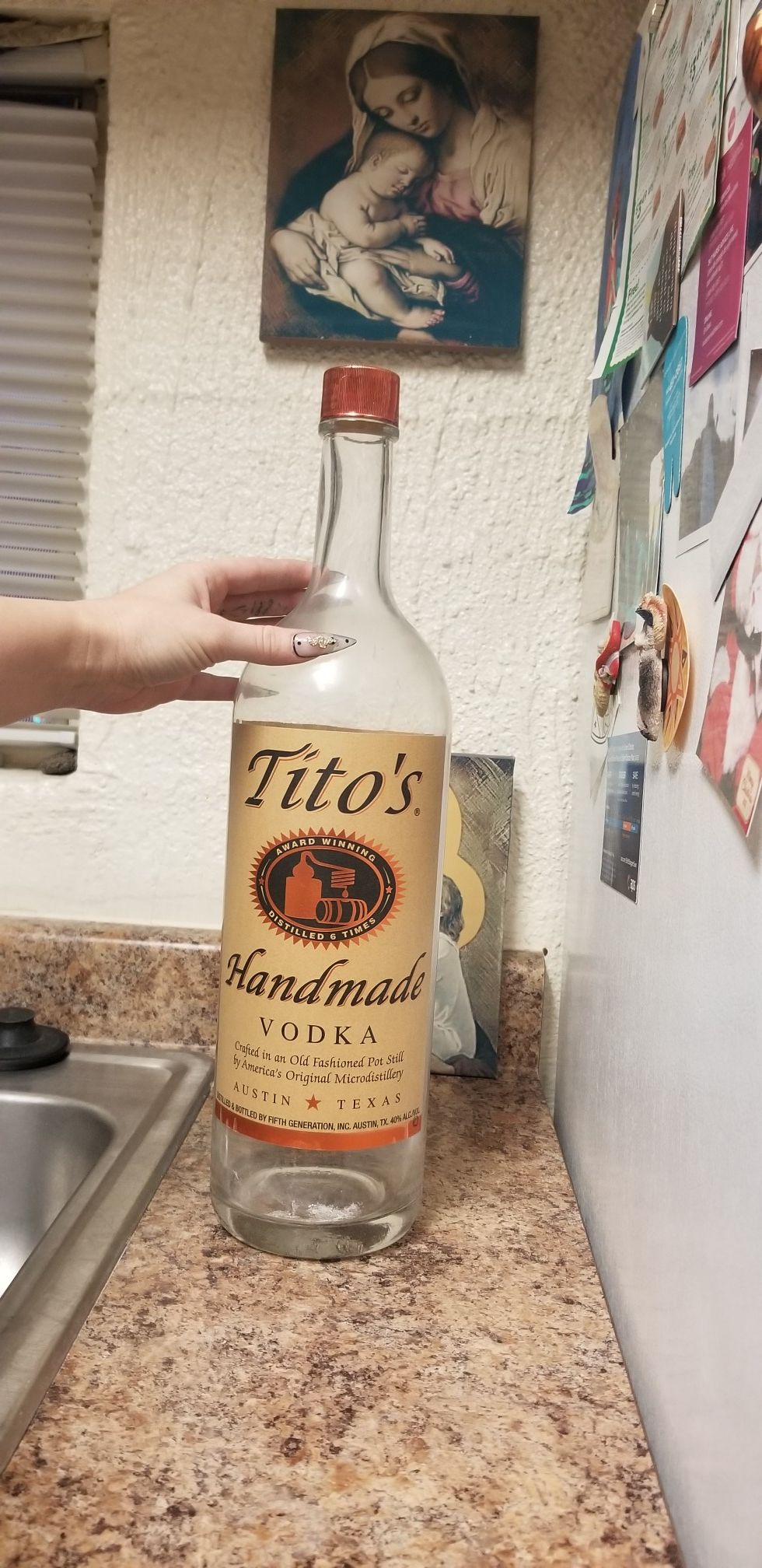 GIANT Tito's vodka bottle