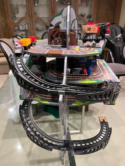 Hape Multi-Level Wooden Train Set