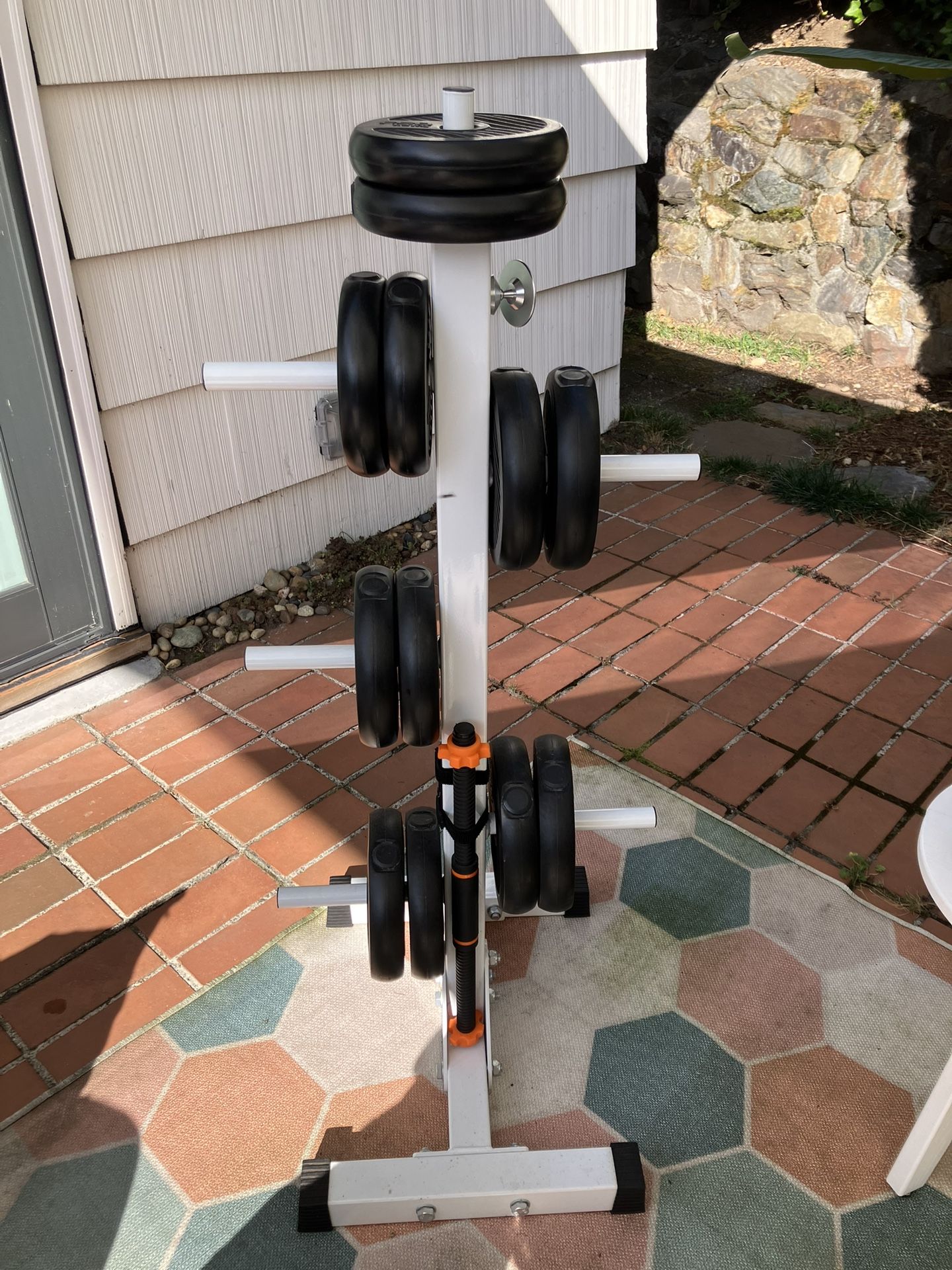 Weight Tree With Dumbbells + Weight Plates