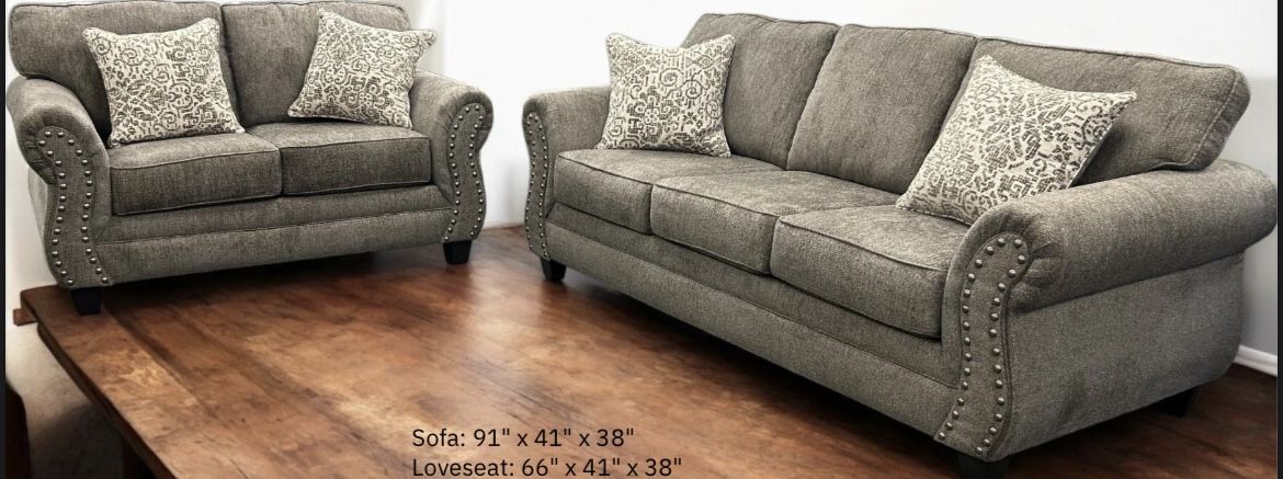 BRAND NEW OXFORD SOFA & LOVESEAT