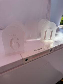Wedding table numbers 1-20