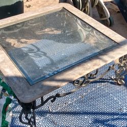 Wrought Iron Glass Table