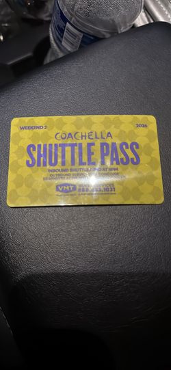 Coachella Shuttle Pass Weekend 2