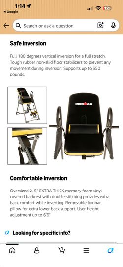 Iron Man inversion table / gravity table